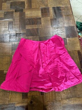 Anthropologie Hot Pink Ruffled Mini Skirt